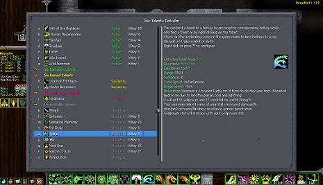 Unavailable skills, but hotbar shows them ready.