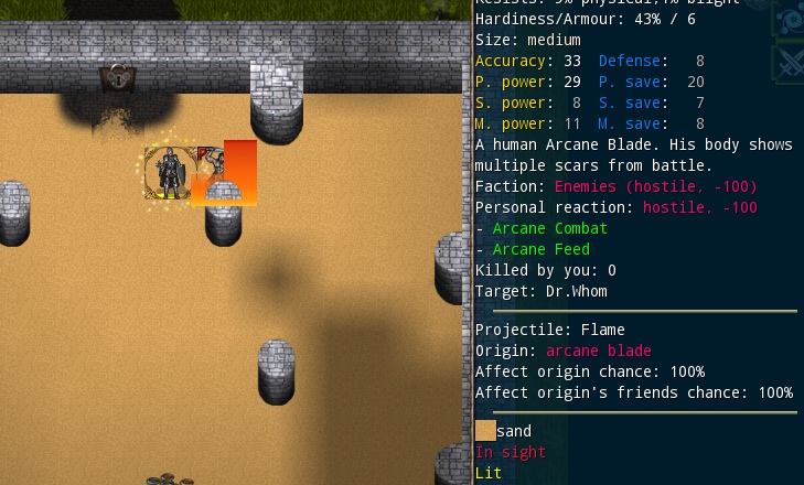 Slow Flame Projectile