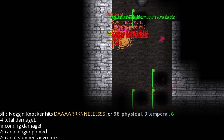 Thats the screenshot the game took when I died, even in that picture I see like 10 &quot;LOW HEALTH&quot; on top of each other