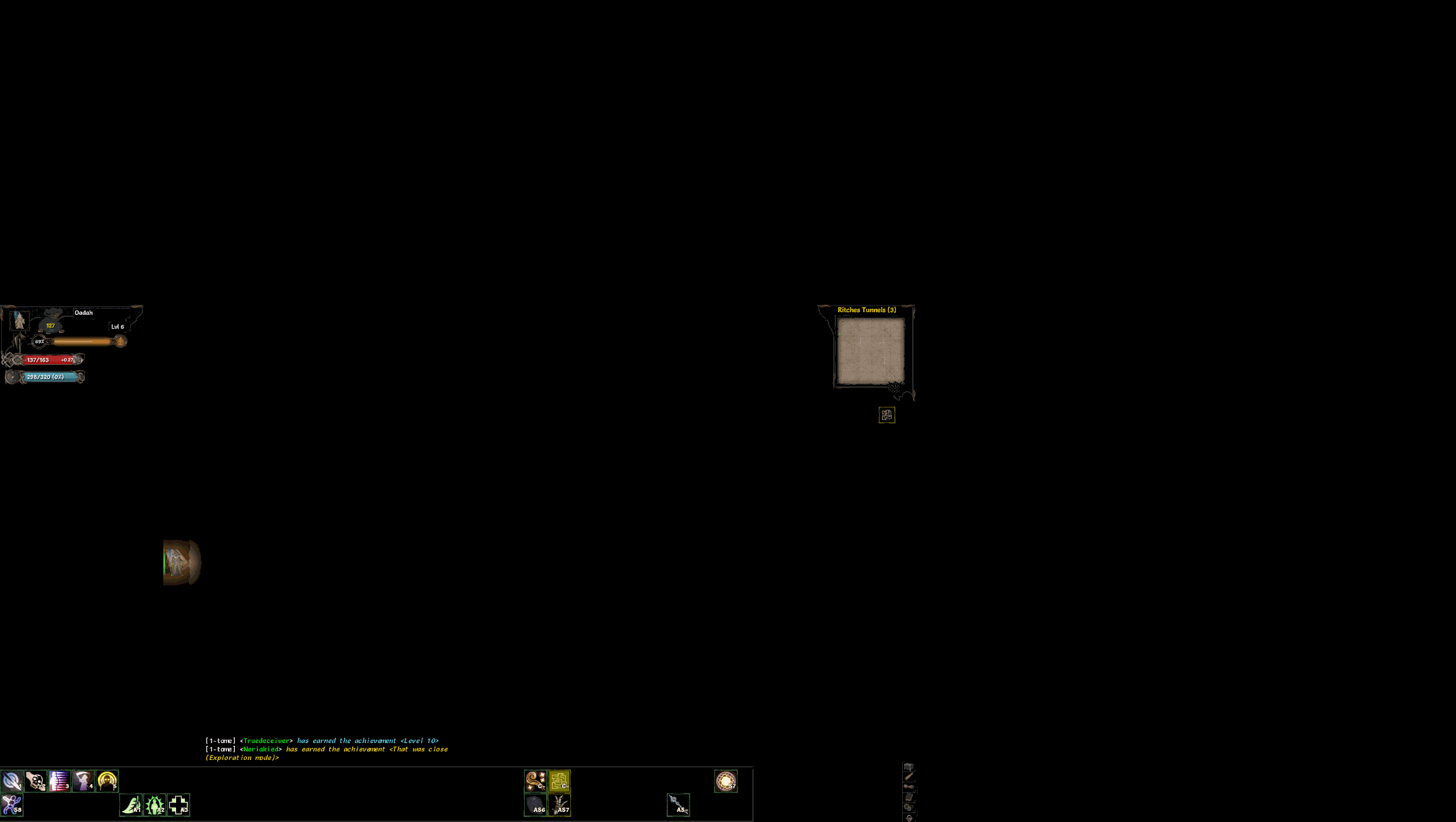 Before exploring an area.