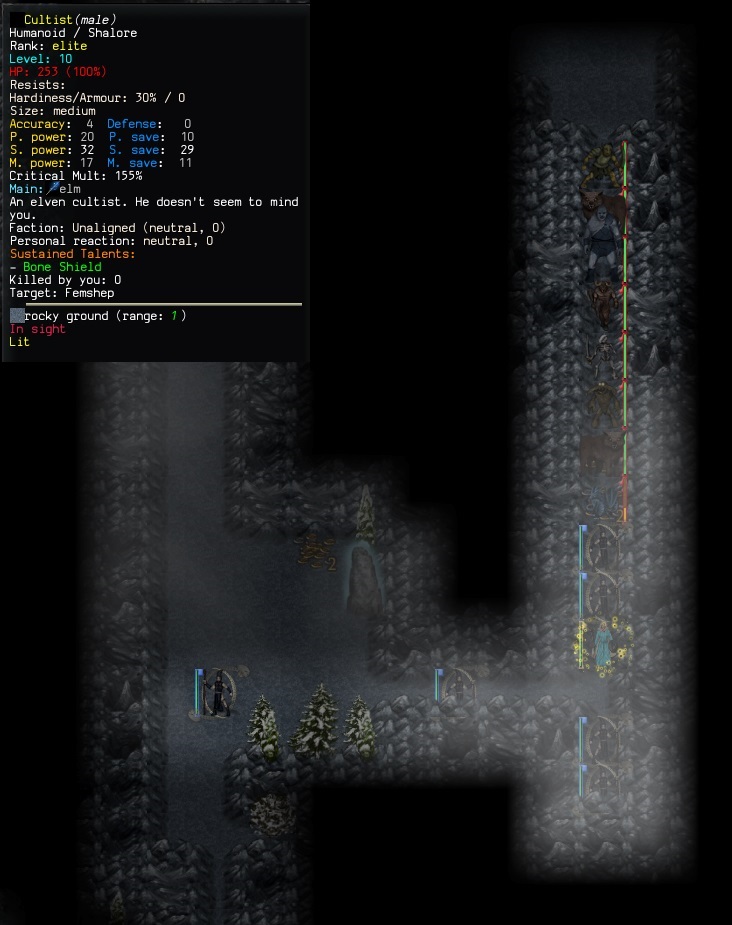 The blockage and the NPC responsible.