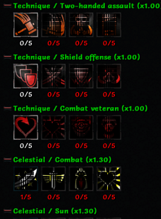 Greyed out skills in level up menu (affects all skills, cropped for filesize)