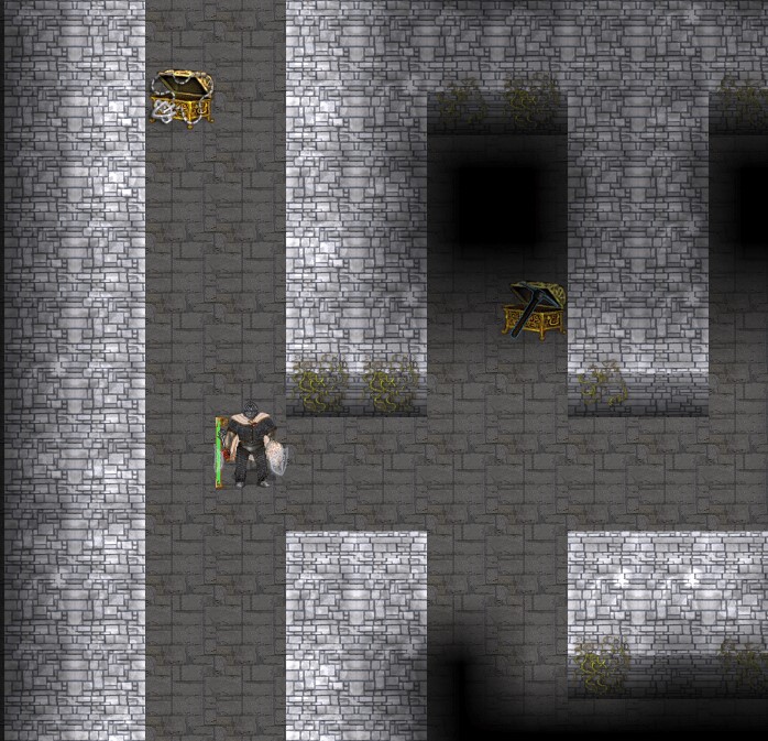 auto-explore will go to level end/start, not pickup items.