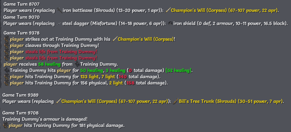Champion's Will and iron shield+Bill's Tree Trunk and iron shield
